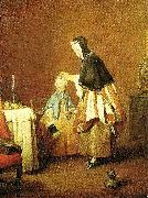 Jean Baptiste Simeon Chardin morning toilette oil on canvas